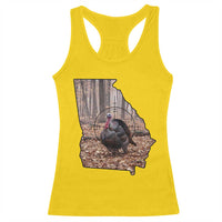 Georgia Turkey Hunting Racerback Tank Top Camo American Flag Hunter Gift - Wonder Print Shop