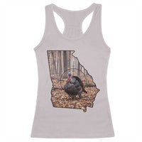 Georgia Turkey Hunting Racerback Tank Top Camo American Flag Hunter Gift - Wonder Print Shop