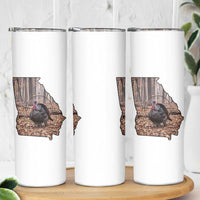 Georgia Turkey Hunting Skinny Tumbler Camo American Flag Hunter Gift - Wonder Print Shop
