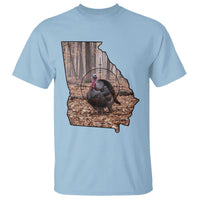 Georgia Turkey Hunting T Shirt Camo American Flag Hunter Gift - Wonder Print Shop
