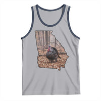 Georgia Turkey Hunting Tank Top Camo American Flag Hunter Gift - Wonder Print Shop