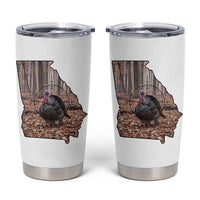 Georgia Turkey Hunting Tumbler Cup Camo American Flag Hunter Gift - Wonder Print Shop