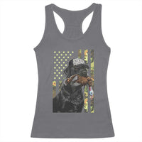 Camo Hunting Dog Turkey American Pride Gift Racerback Tank Top - Wonder Print Shop