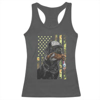 Camo Hunting Dog Turkey American Pride Gift Racerback Tank Top - Wonder Print Shop