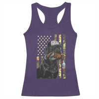 Camo Hunting Dog Turkey American Pride Gift Racerback Tank Top - Wonder Print Shop