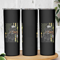 Camo Hunting Dog Turkey American Pride Gift Skinny Tumbler - Wonder Print Shop