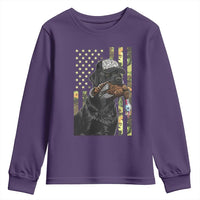 Camo Hunting Dog Turkey American Pride Gift Youth Sweatshirt - Wonder Print Shop