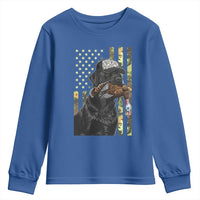 Camo Hunting Dog Turkey American Pride Gift Youth Sweatshirt - Wonder Print Shop