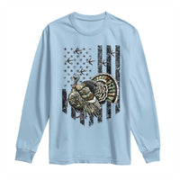 Turkey Hunter Long Sleeve Shirt Patriotic American Flag Gift - Wonder Print Shop
