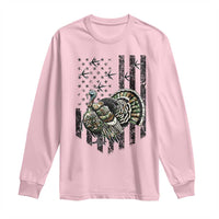 Turkey Hunter Long Sleeve Shirt Patriotic American Flag Gift - Wonder Print Shop