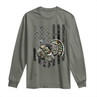 Turkey Hunter Long Sleeve Shirt Patriotic American Flag Gift - Wonder Print Shop