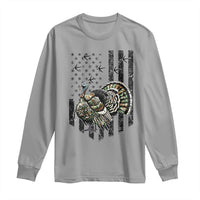 Turkey Hunter Long Sleeve Shirt Patriotic American Flag Gift - Wonder Print Shop