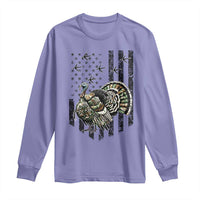 Turkey Hunter Long Sleeve Shirt Patriotic American Flag Gift - Wonder Print Shop