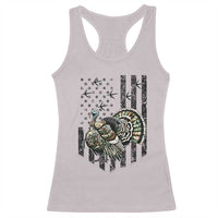 Turkey Hunter Racerback Tank Top Patriotic American Flag Gift - Wonder Print Shop