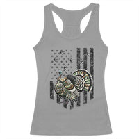 Turkey Hunter Racerback Tank Top Patriotic American Flag Gift - Wonder Print Shop