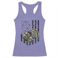 Turkey Hunter Racerback Tank Top Patriotic American Flag Gift - Wonder Print Shop