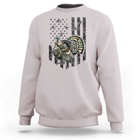 Turkey Hunter Sweatshirt Patriotic American Flag Gift - Wonder Print Shop