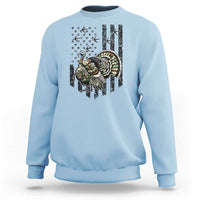 Turkey Hunter Sweatshirt Patriotic American Flag Gift - Wonder Print Shop