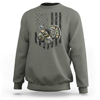 Turkey Hunter Sweatshirt Patriotic American Flag Gift - Wonder Print Shop