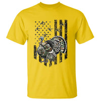Turkey Hunter T Shirt Patriotic American Flag Gift - Wonder Print Shop