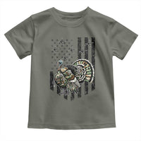 Turkey Hunter Toddler T Shirt Patriotic American Flag Gift - Wonder Print Shop