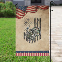 Turkey Hunter Garden Flag Patriotic American Flag Gift