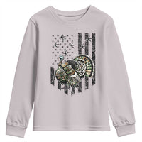 Turkey Hunter Youth Sweatshirt Patriotic American Flag Gift - Wonder Print Shop