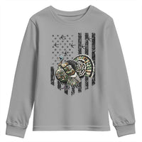 Turkey Hunter Youth Sweatshirt Patriotic American Flag Gift - Wonder Print Shop