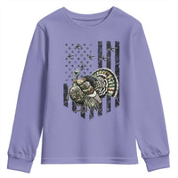 Turkey Hunter Youth Sweatshirt Patriotic American Flag Gift - Wonder Print Shop