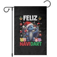 Funny Dragon Throwing Dart Christmas Gift Garden Flag Feliz Navidart - Wonder Print Shop