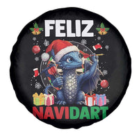 Funny Dragon Throwing Dart Christmas Gift Spare Tire Cover Feliz Navidart - Wonder Print Shop