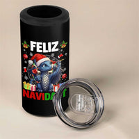 Funny Dragon Throwing Dart Christmas Gift 4 in 1 Can Cooler Tumbler Feliz Navidart - Wonder Print Shop