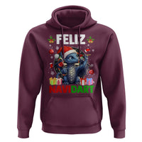 Funny Dragon Throwing Dart Christmas Gift Hoodie Feliz Navidart - Wonder Print Shop