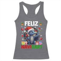 Funny Dragon Throwing Dart Christmas Gift Racerback Tank Top Feliz Navidart - Wonder Print Shop