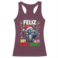 Funny Dragon Throwing Dart Christmas Gift Racerback Tank Top Feliz Navidart - Wonder Print Shop