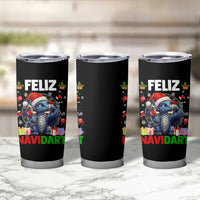 Funny Dragon Throwing Dart Christmas Gift Tumbler Cup Feliz Navidart - Wonder Print Shop