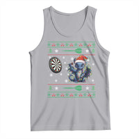 Funny Dragon Throwing Dart Tank Top Ugly Christmas Dart Player Gift - Wonder Print Shop