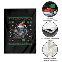Ugly Christmas Dragon Dart Player Garden Flag Gift For Dartist - Wonder Print Shop