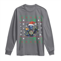 Ugly Christmas Dragon Dart Player Long Sleeve Shirt Gift For Dartist - Wonder Print Shop