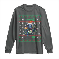 Ugly Christmas Dragon Dart Player Long Sleeve Shirt Gift For Dartist - Wonder Print Shop
