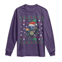 Ugly Christmas Dragon Dart Player Long Sleeve Shirt Gift For Dartist - Wonder Print Shop