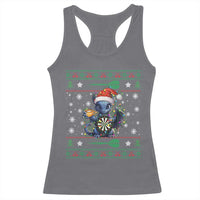 Ugly Christmas Dragon Dart Player Racerback Tank Top Gift For Dartist - Wonder Print Shop
