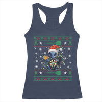 Ugly Christmas Dragon Dart Player Racerback Tank Top Gift For Dartist - Wonder Print Shop
