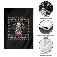 Funny Snowman Dartboard Garden Flag Dartist Ugly Christmas Gift - Wonder Print Shop