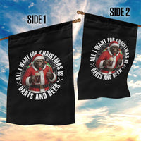 Funny Santa Bigfoot Dartist Beer Lover Garden Flag Merry Dartsmas Christmas Gift - Wonder Print Shop