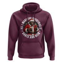Funny Santa Bigfoot Dartist Beer Lover Hoodie Merry Dartsmas Christmas Gift - Wonder Print Shop