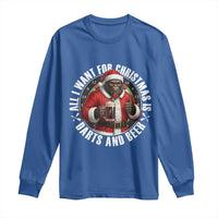 Funny Santa Bigfoot Dartist Beer Lover Long Sleeve Shirt Merry Dartsmas Christmas Gift - Wonder Print Shop