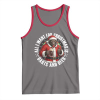 Funny Santa Bigfoot Dartist Beer Lover Tank Top Merry Dartsmas Christmas Gift - Wonder Print Shop