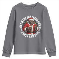 Funny Santa Bigfoot Dartist Beer Lover Youth Sweatshirt Merry Dartsmas Christmas Gift - Wonder Print Shop