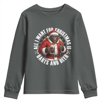 Funny Santa Bigfoot Dartist Beer Lover Youth Sweatshirt Merry Dartsmas Christmas Gift - Wonder Print Shop